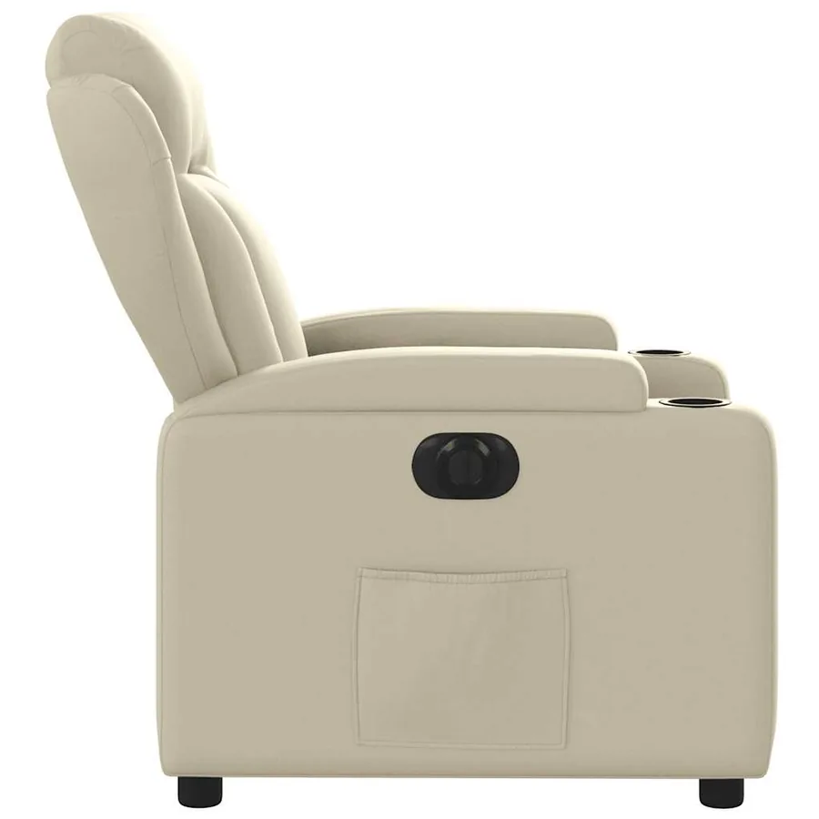Fauteuil inclinable électrique Crème Similicuir - 10