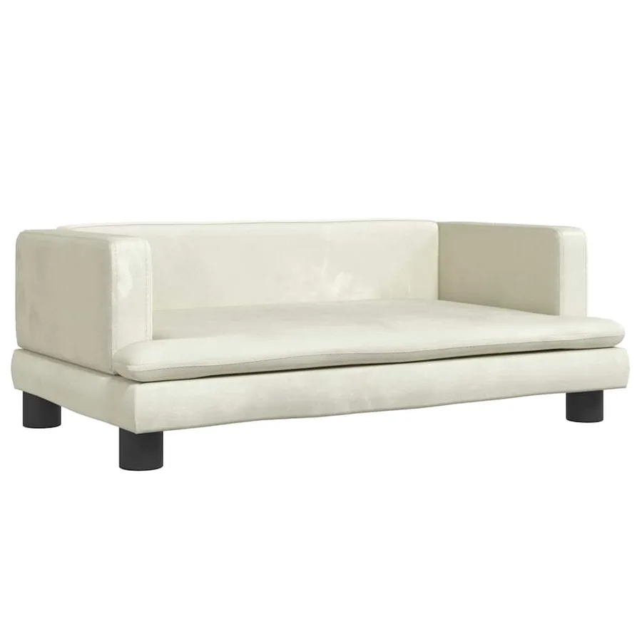 Lit pour chien crème 80x45x30 cm velours - 2