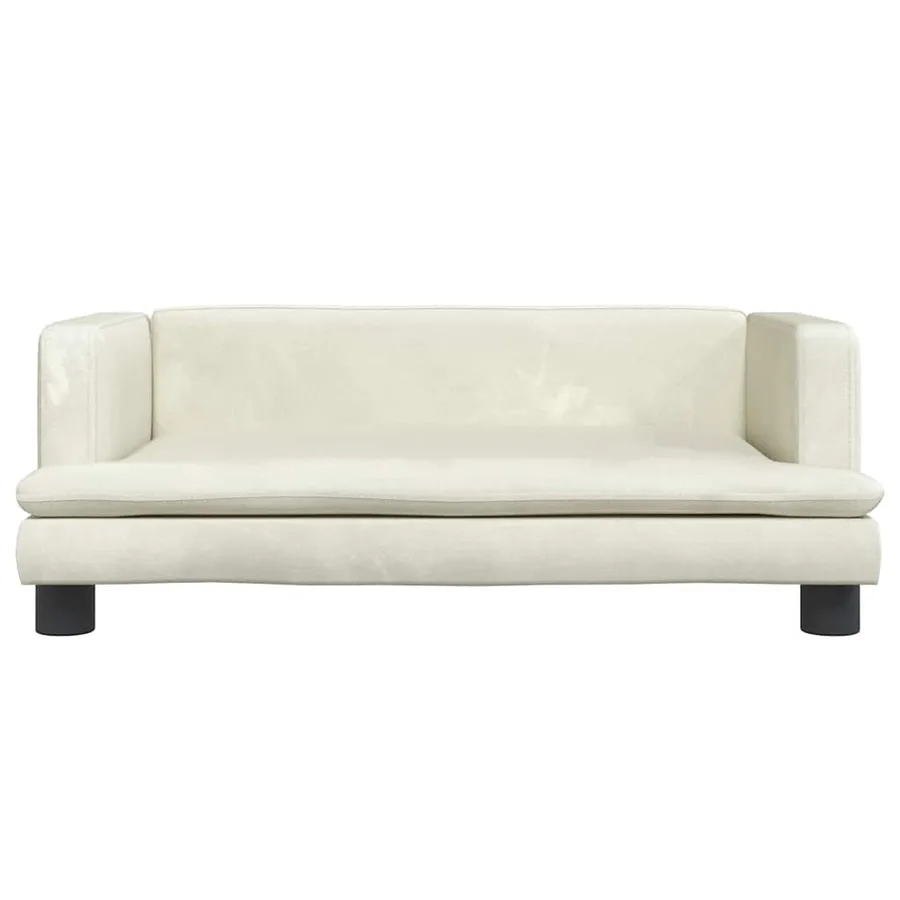 Lit pour chien crème 80x45x30 cm velours - 3