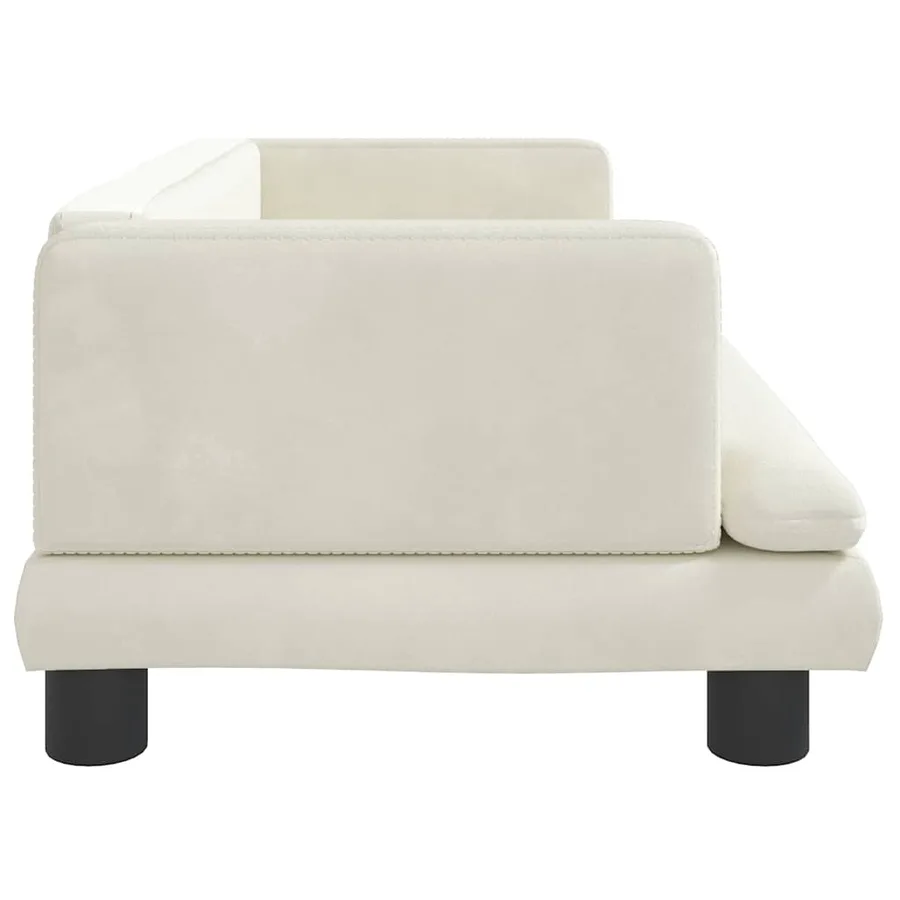 Lit pour chien crème 80x45x30 cm velours - 4