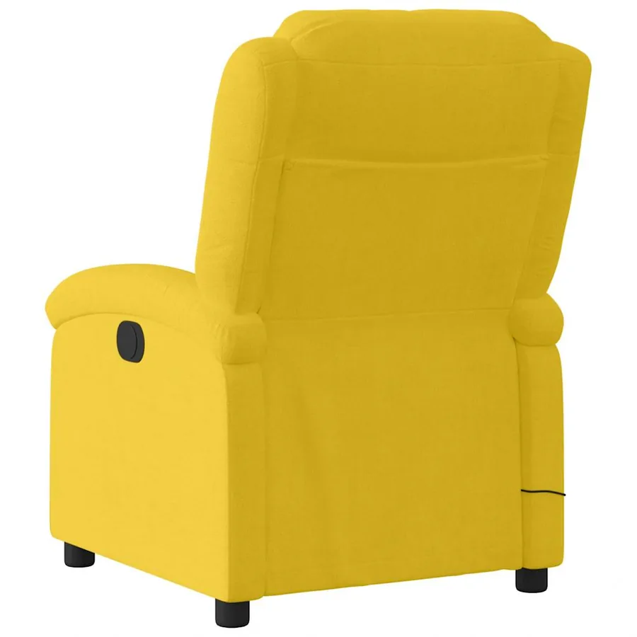 Fauteuil inclinable de massage électrique jaune velours - 5