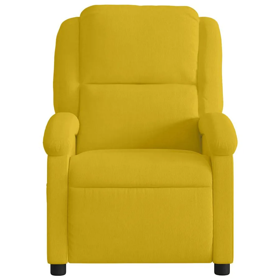 Fauteuil inclinable de massage électrique jaune velours - 9