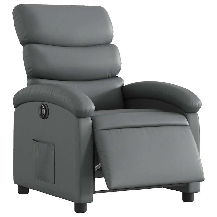 Fauteuil inclinable électrique Gris Similicuir - 3