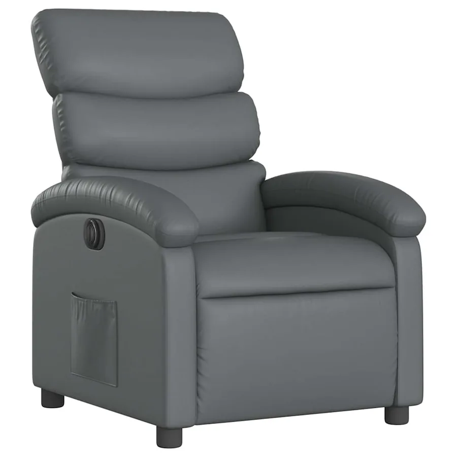 Fauteuil inclinable électrique Gris Similicuir - 4