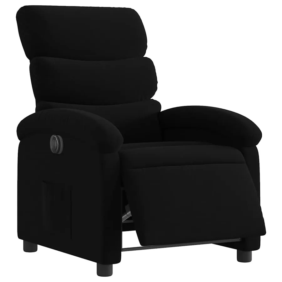 Fauteuil inclinable électrique Noir Tissu - 3