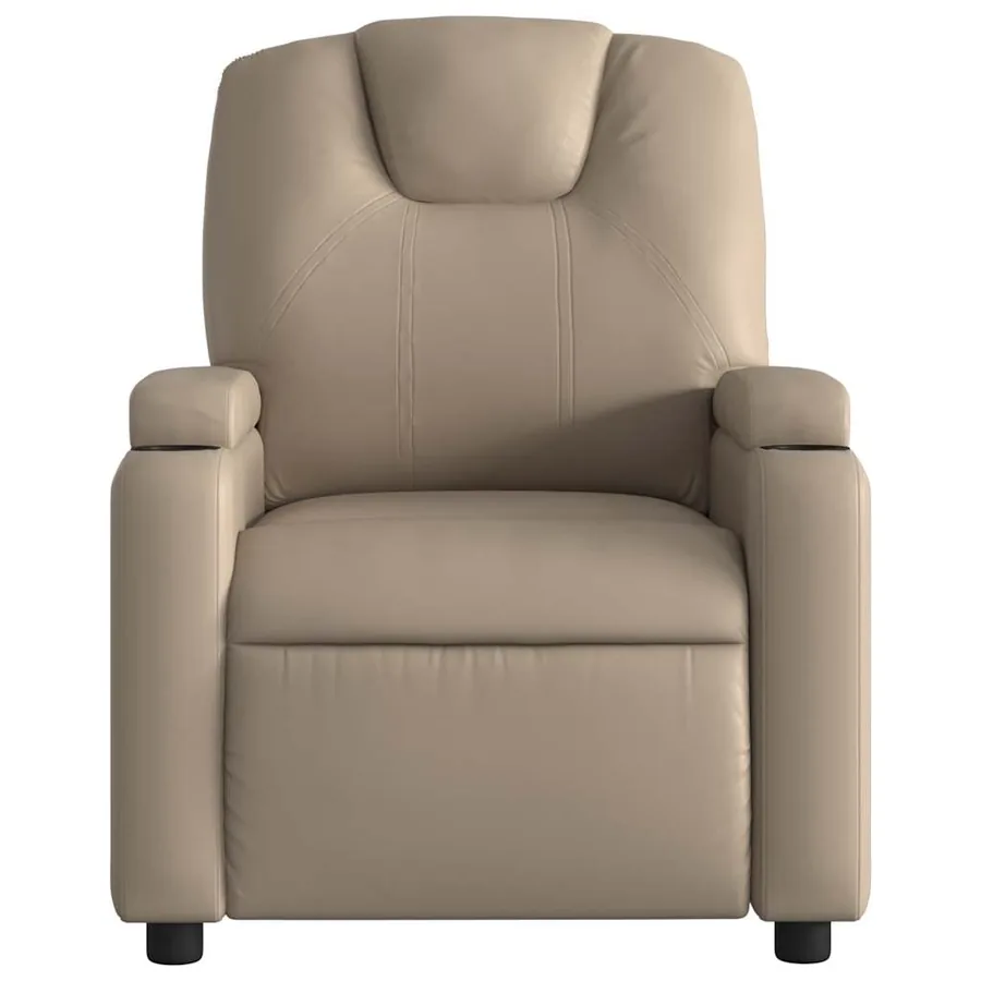 Fauteuil de massage inclinable électrique cappuccino similicuir - 9