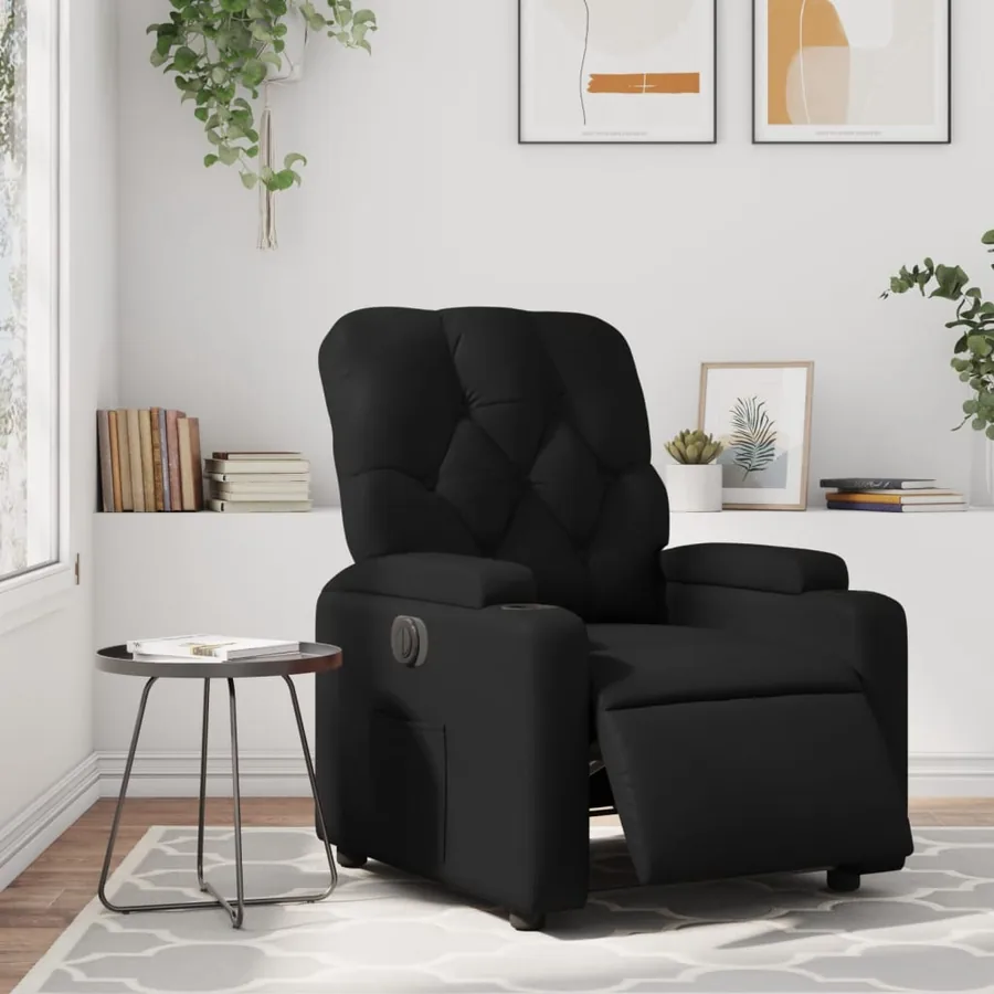Fauteuil inclinable électrique Noir Similicuir - 16