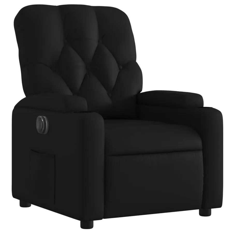 Fauteuil inclinable électrique Noir Similicuir - 4