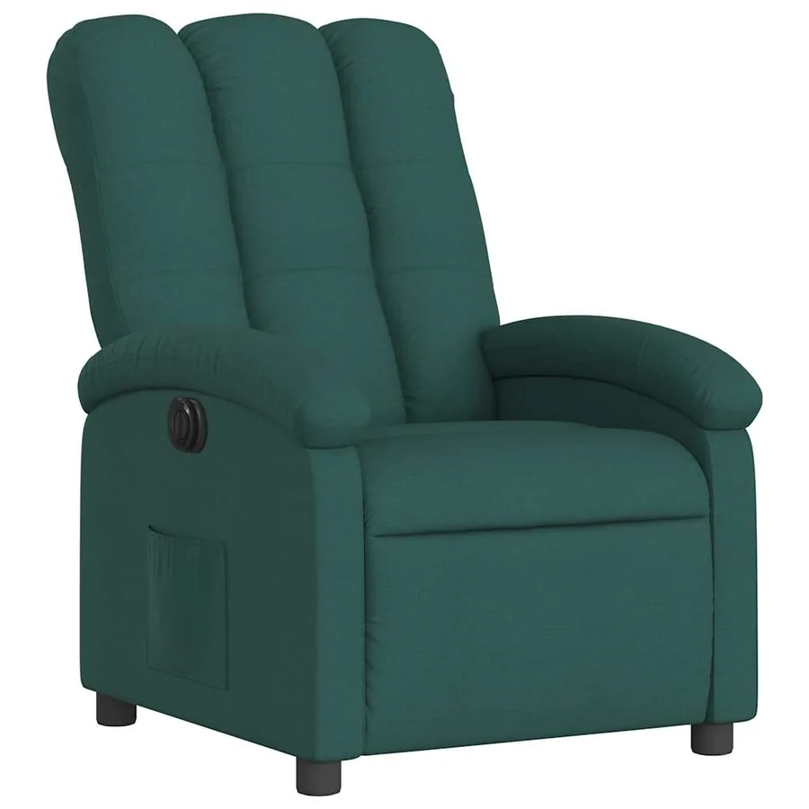 Fauteuil inclinable électrique Vert foncé Tissu - 4