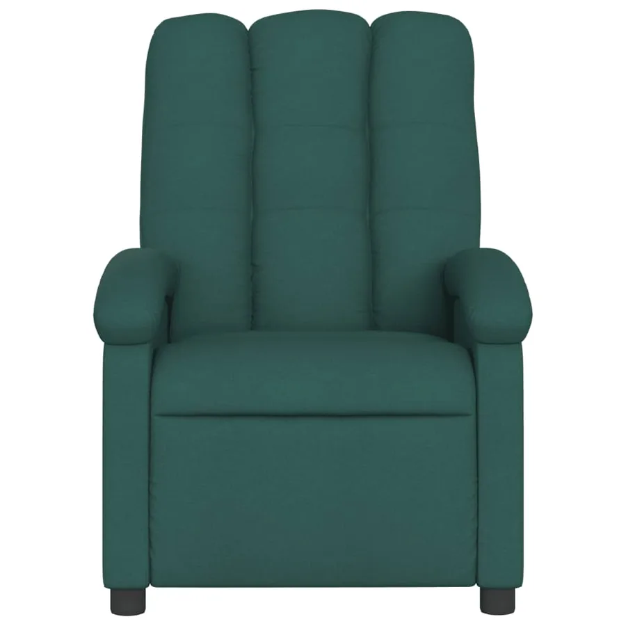 Fauteuil inclinable électrique Vert foncé Tissu - 9