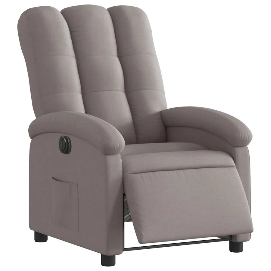 Fauteuil inclinable électrique Taupe Tissu - 3