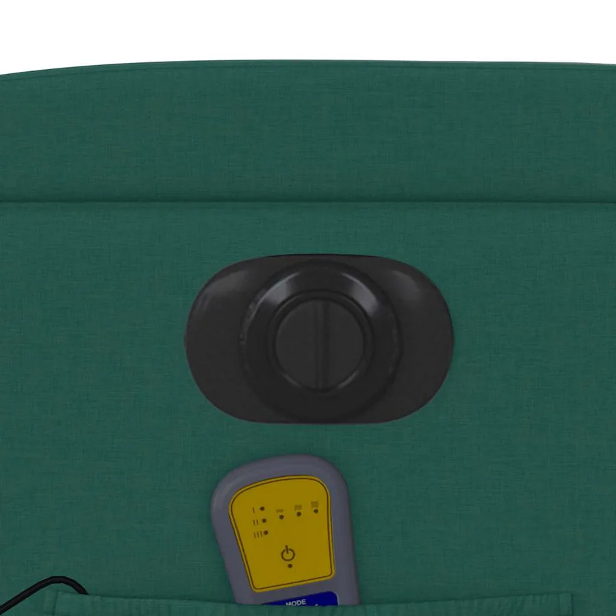Fauteuil de massage inclinable électrique Vert foncé Tissu - 12