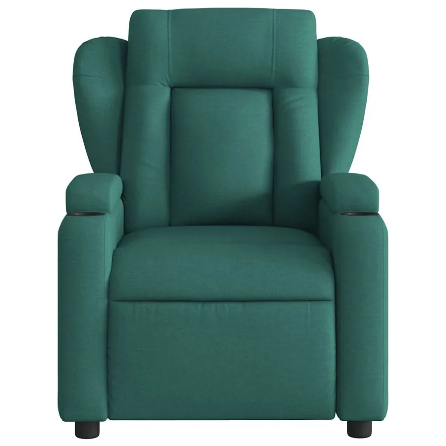 Fauteuil de massage inclinable électrique Vert foncé Tissu - 9