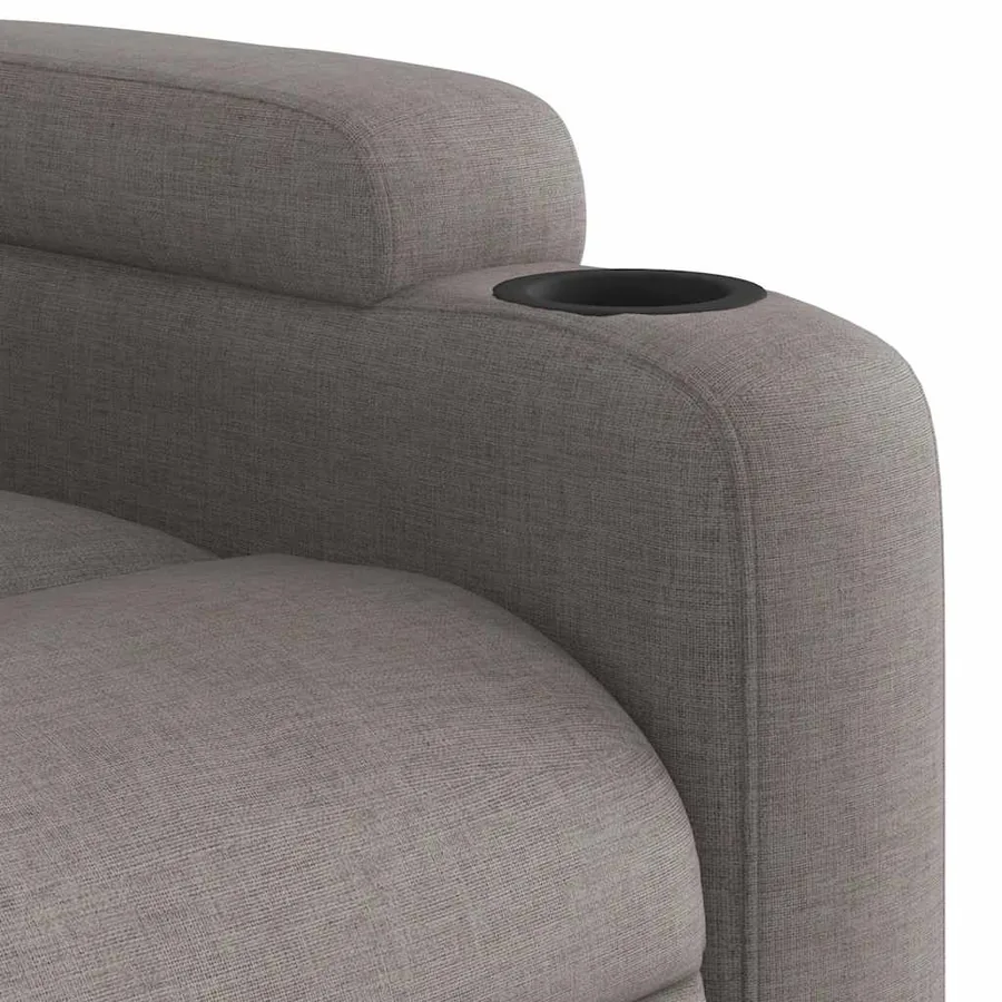 Fauteuil de massage inclinable électrique Taupe Tissu - 11
