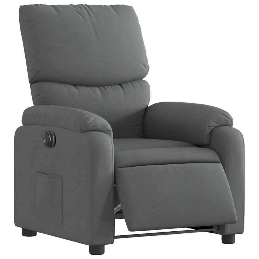 Fauteuil inclinable électrique Gris foncé Tissu - 3