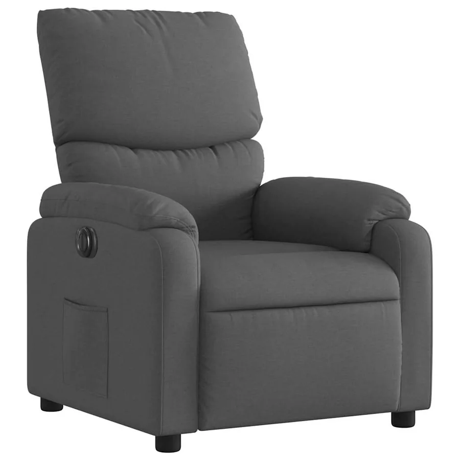 Fauteuil inclinable électrique Gris foncé Tissu - 4
