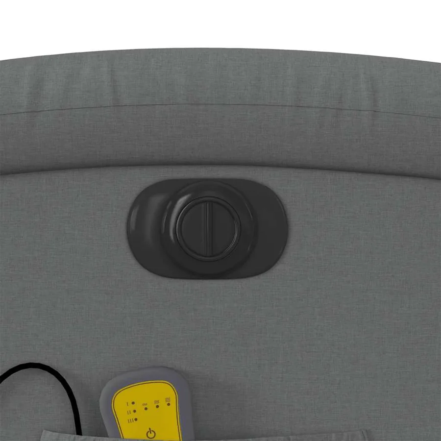 Fauteuil inclinable de massage électrique gris foncé tissu - 12