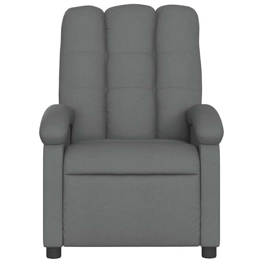 Fauteuil inclinable de massage électrique gris foncé tissu - 9