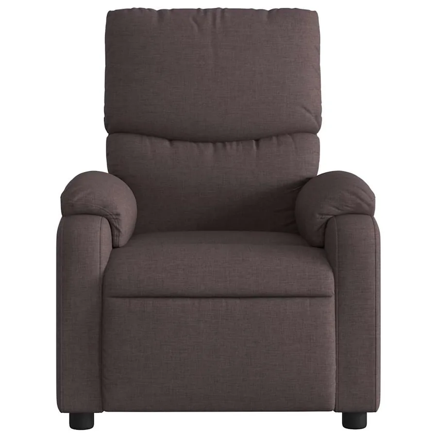 Fauteuil de massage inclinable électrique Marron foncé Tissu - 9