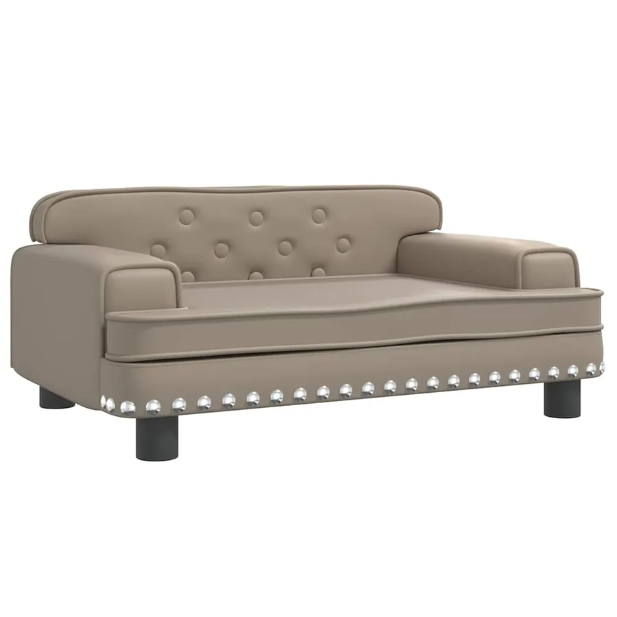 Lit pour chien cappuccino 70x45x30 cm similicuir - 2