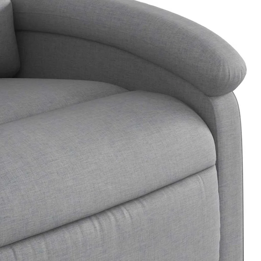 Fauteuil de massage inclinable électrique gris clair tissu - 11