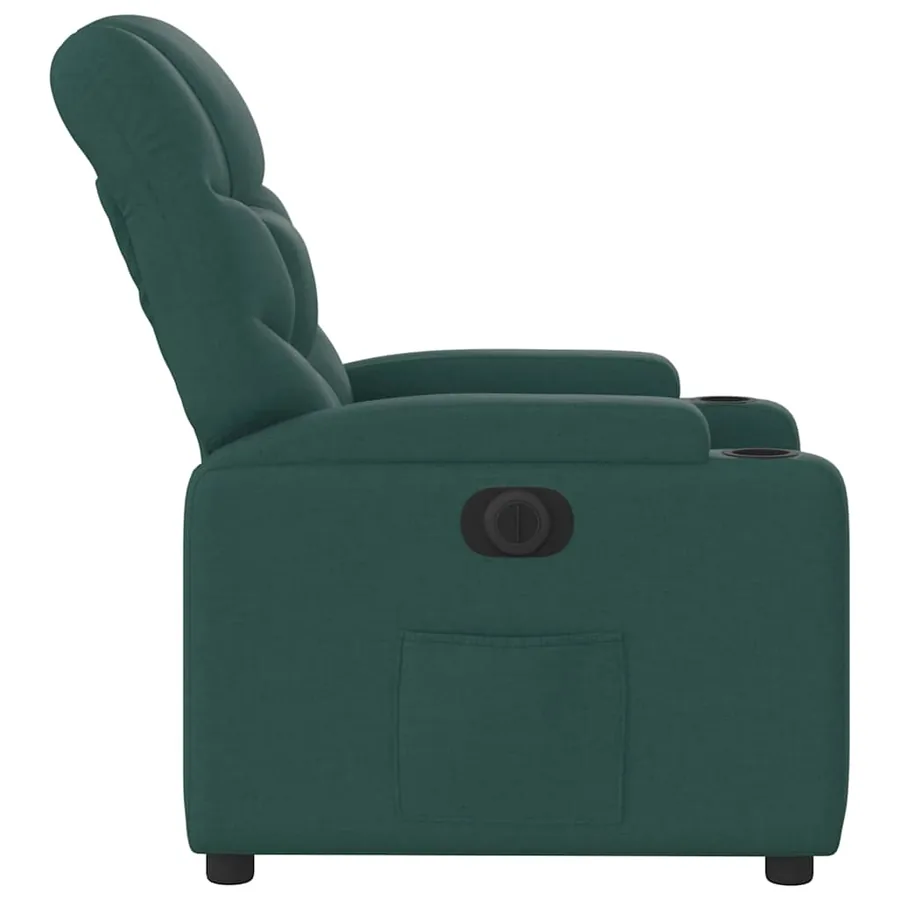 Fauteuil inclinable électrique Vert foncé Tissu - 10