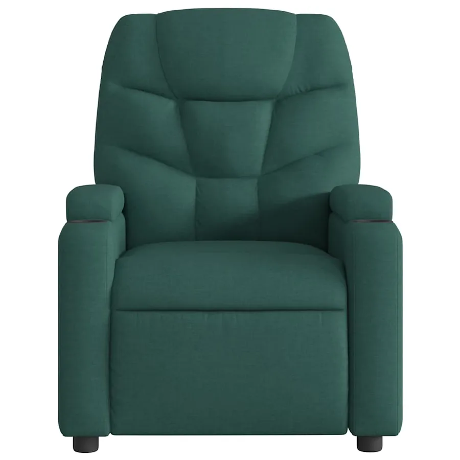 Fauteuil inclinable électrique Vert foncé Tissu - 9