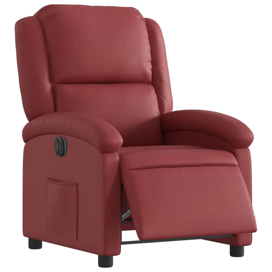 Fauteuil inclinable électrique Rouge bordeaux Similicuir - 3