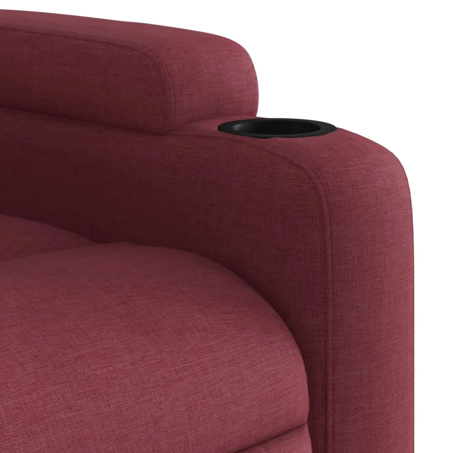Fauteuil inclinable électrique Rouge bordeaux Tissu - 11