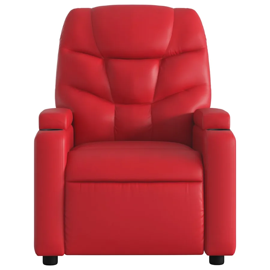 Fauteuil inclinable électrique Rouge Similicuir - 9