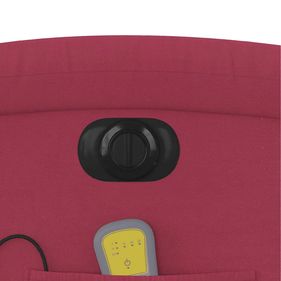 Fauteuil inclinable massage électrique rouge bordeaux velours - 12