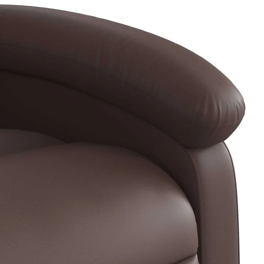 Fauteuil de massage inclinable électrique marron similicuir - 11