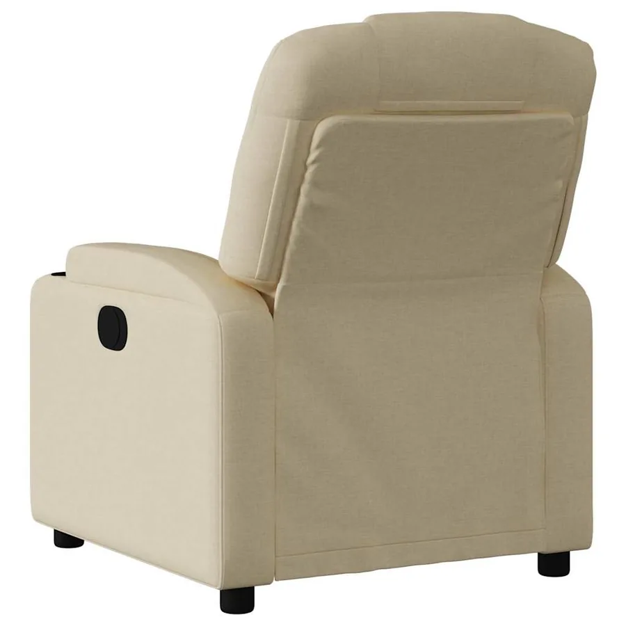 Fauteuil inclinable électrique Crème Tissu - 5