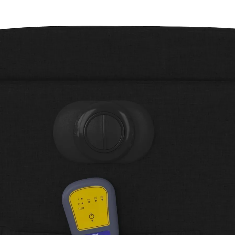 Fauteuil de massage inclinable électrique Noir Tissu - 12