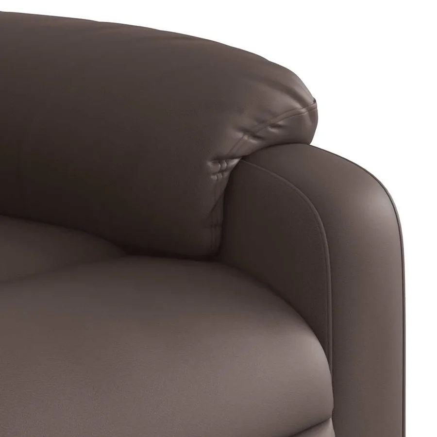 Fauteuil de massage inclinable électrique marron similicuir - 11