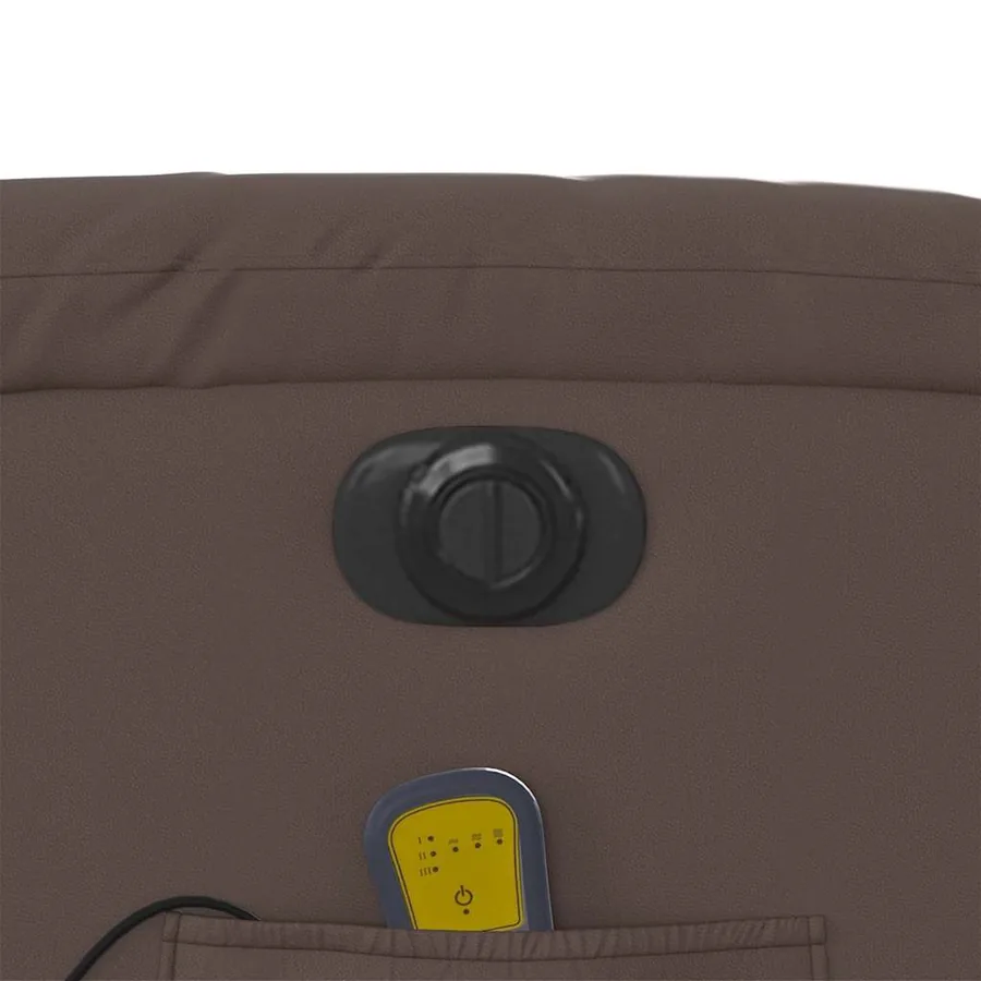Fauteuil de massage inclinable électrique marron similicuir - 12
