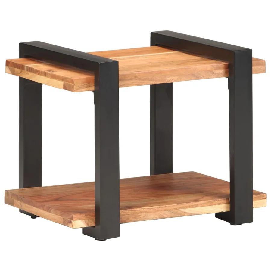 Table de chevet 50x40x40 cm Bois d'acacia massif - 11