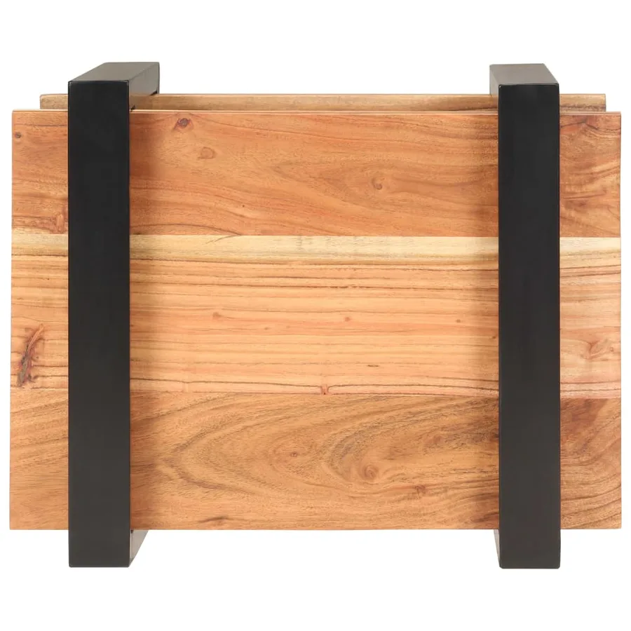 Table de chevet 50x40x40 cm Bois d'acacia massif - 4