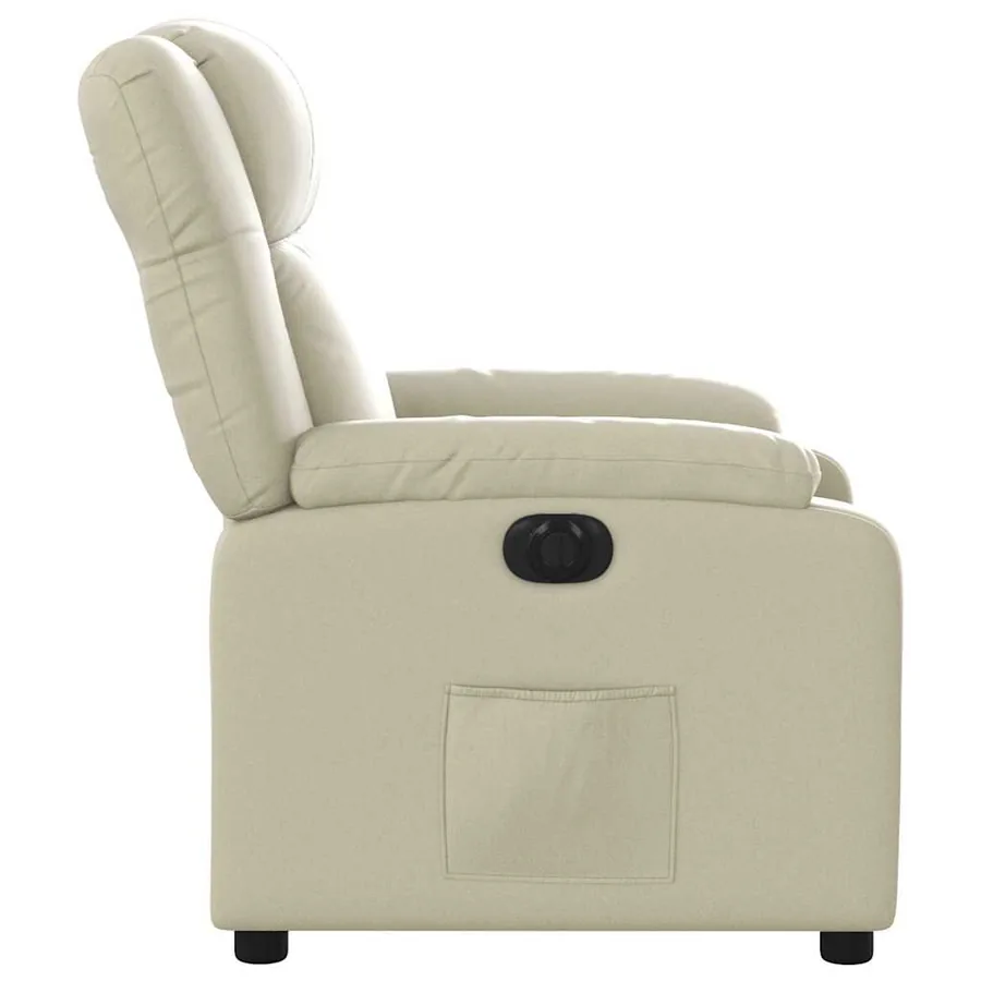 Fauteuil inclinable électrique Crème Similicuir - 10