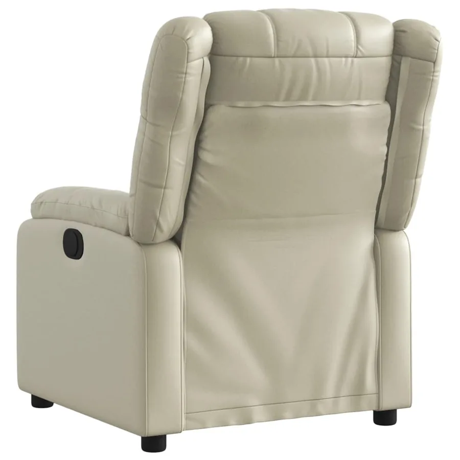 Fauteuil inclinable électrique Crème Similicuir - 5