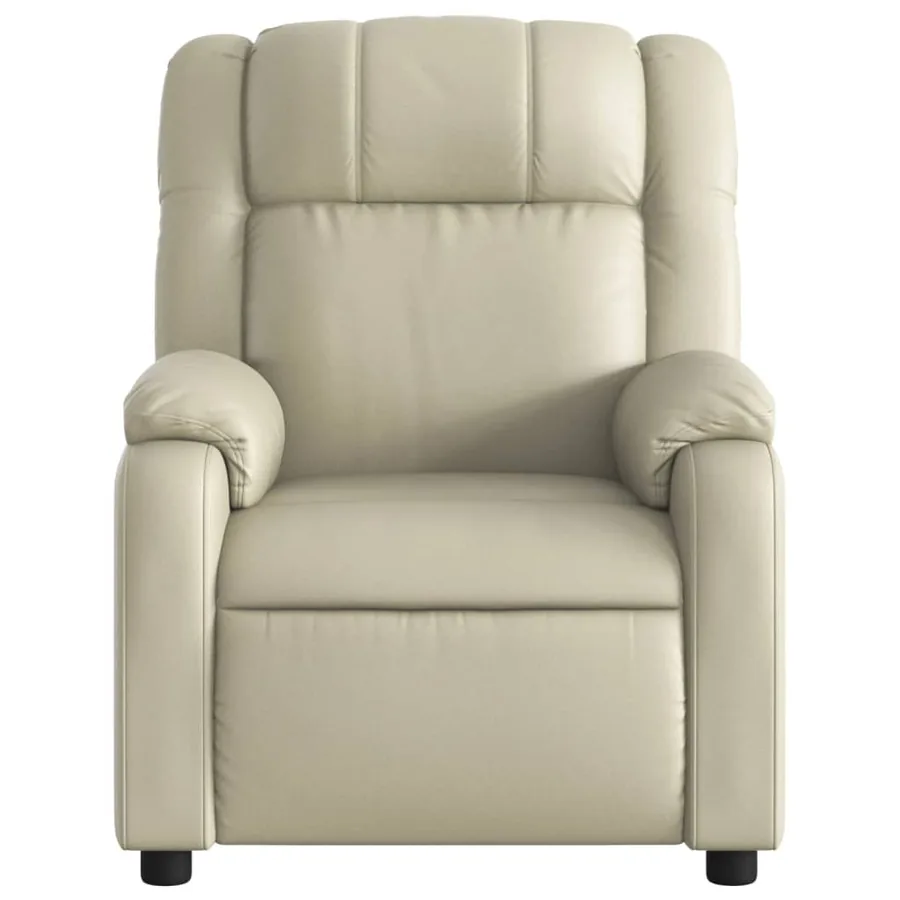 Fauteuil inclinable électrique Crème Similicuir - 9