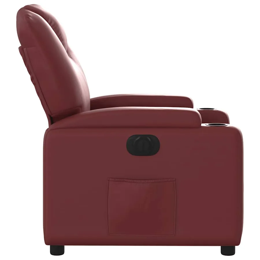 Fauteuil inclinable électrique Rouge bordeaux Similicuir - 10