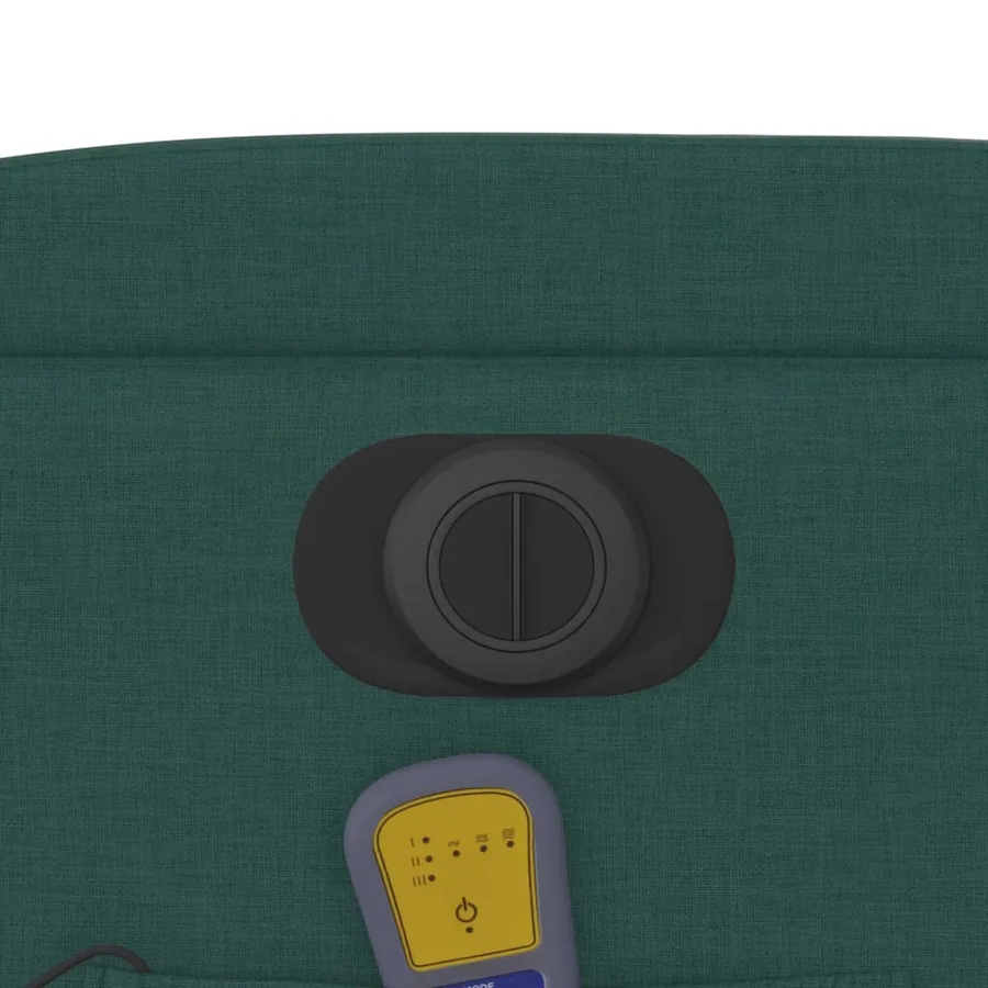 Fauteuil de massage inclinable électrique Vert foncé Tissu - 11
