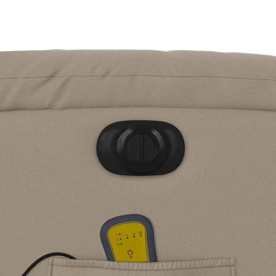 Fauteuil de massage inclinable électrique cappuccino similicuir - 12