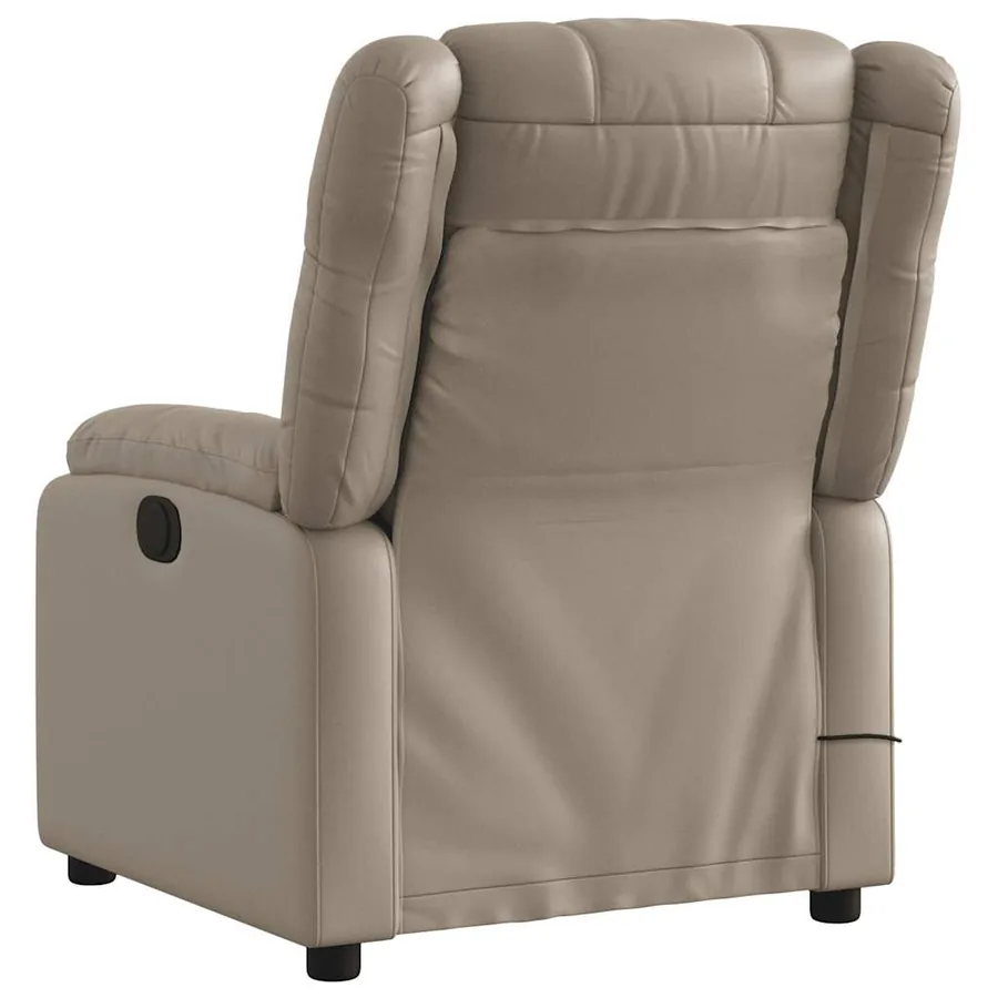 Fauteuil de massage inclinable électrique cappuccino similicuir - 5
