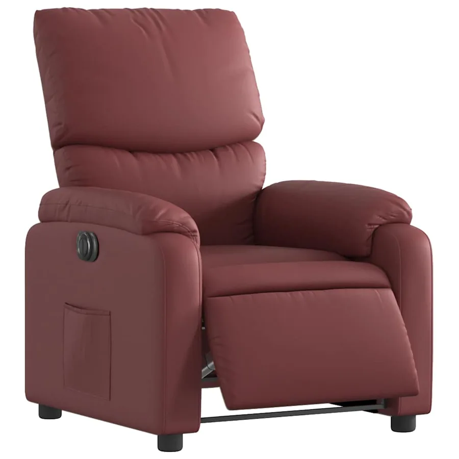Fauteuil inclinable électrique Rouge bordeaux Similicuir - 3