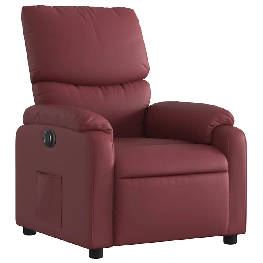 Fauteuil inclinable électrique Rouge bordeaux Similicuir - 4