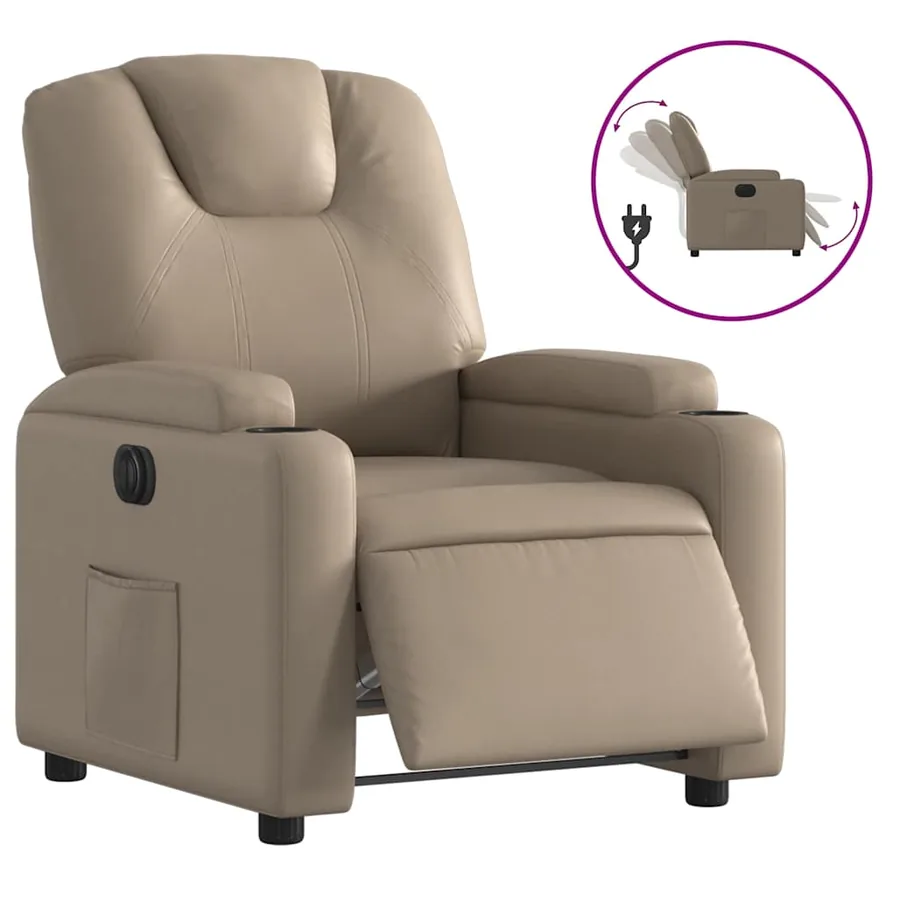 Fauteuil inclinable électrique Cappuccino Similicuir - 2