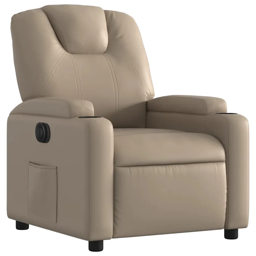Fauteuil inclinable électrique Cappuccino Similicuir - 4