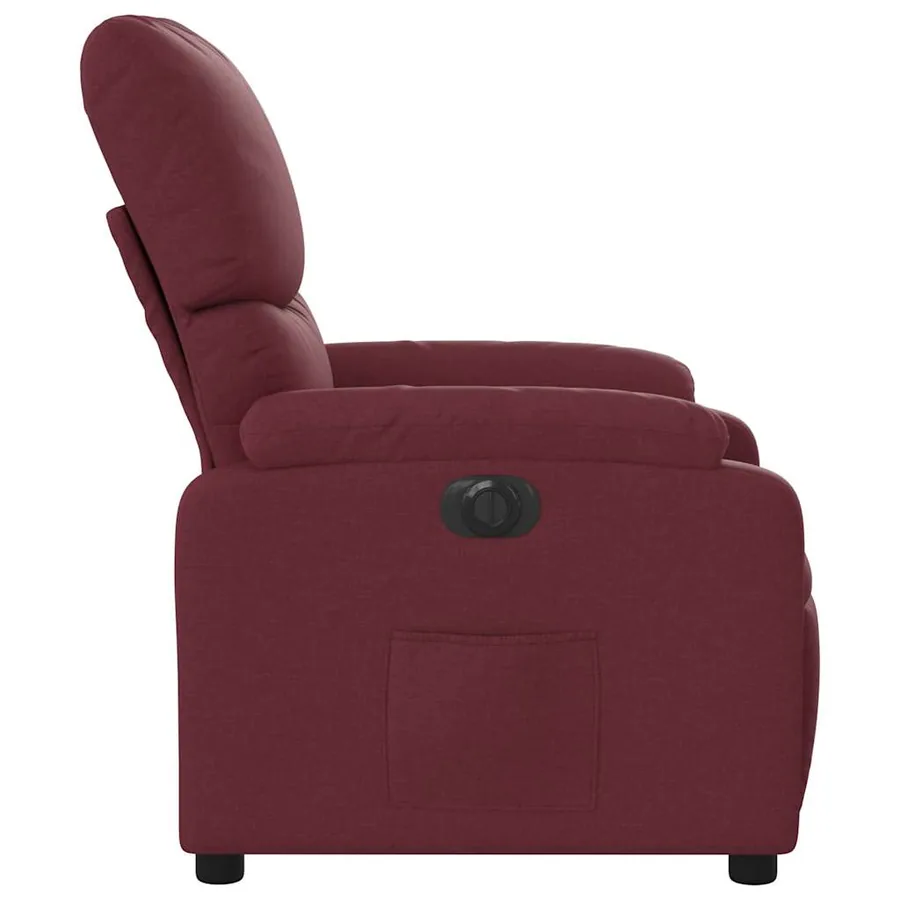 Fauteuil inclinable électrique Rouge bordeaux Tissu - 10